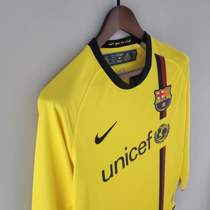 Retro 08/09 Long Sleeve Barcelona Away Soccer Jersey
