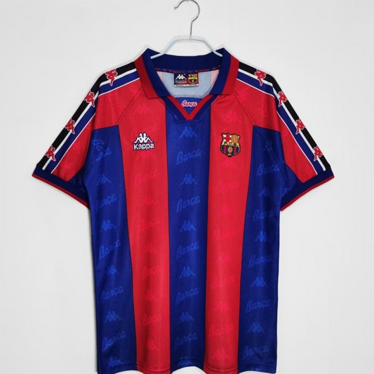 Retro 1995/97 Barcelona Home Soccer Jersey