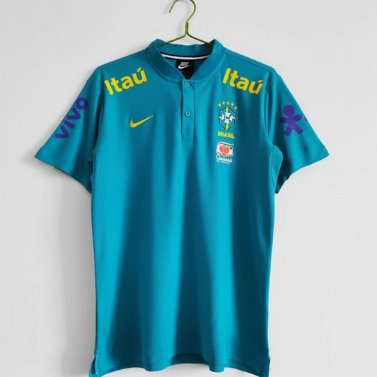 Retro 2021 Brazil Blue Training POLO Shirt