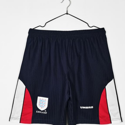 Retro 1998 England Home Shorts Soccer Jersey