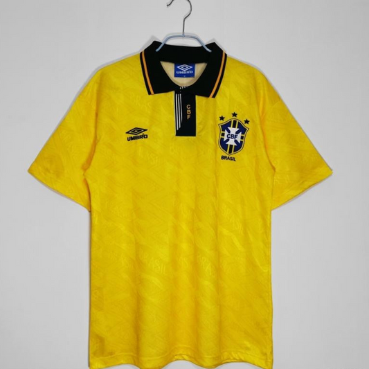 Retro 1991/93 Brazil Home Soccer Jersey