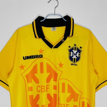 Retro 1993/94 Brazil Home Soccer Jersey