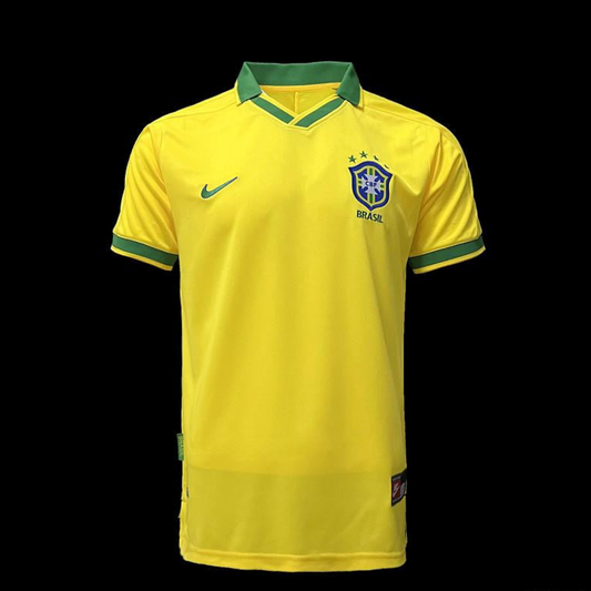 Retro 1997 Brazil Home Soccer Jersey