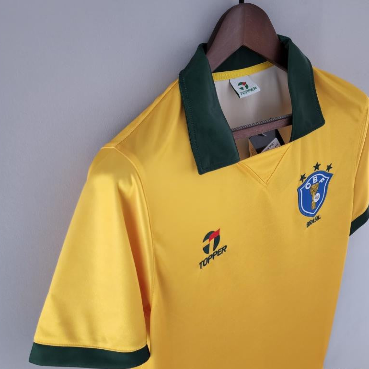 Retro 1988 Brazil Home Soccer Jersey