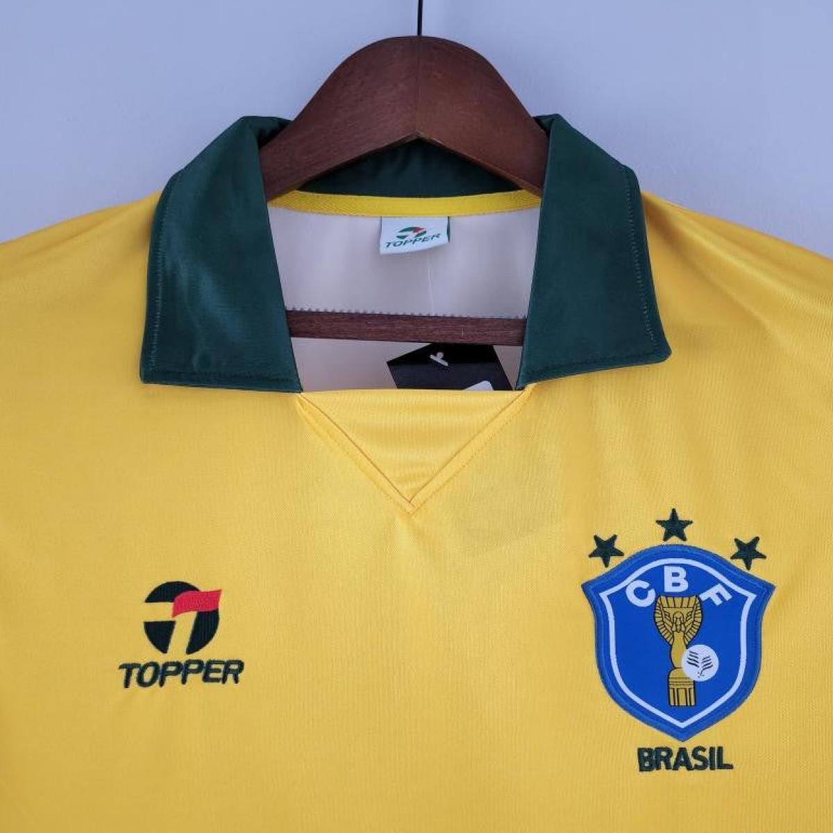 Retro 1988 Brazil Home Soccer Jersey