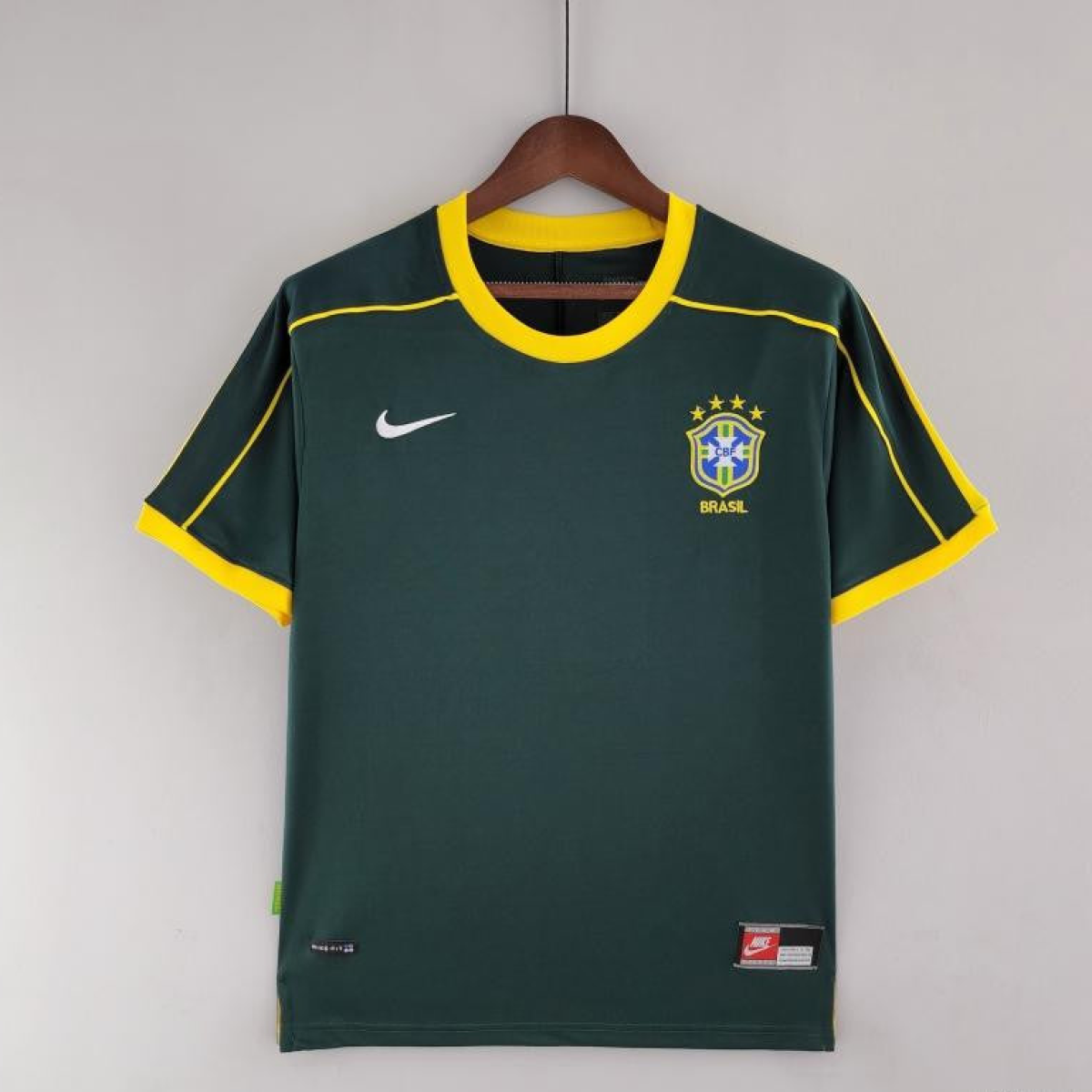 Retro Goalkeeper Brazil 1998 Dark Green Jersey