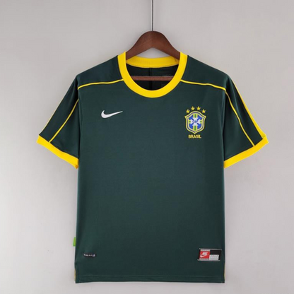 Retro Goalkeeper Brazil 1998 Dark Green Jersey