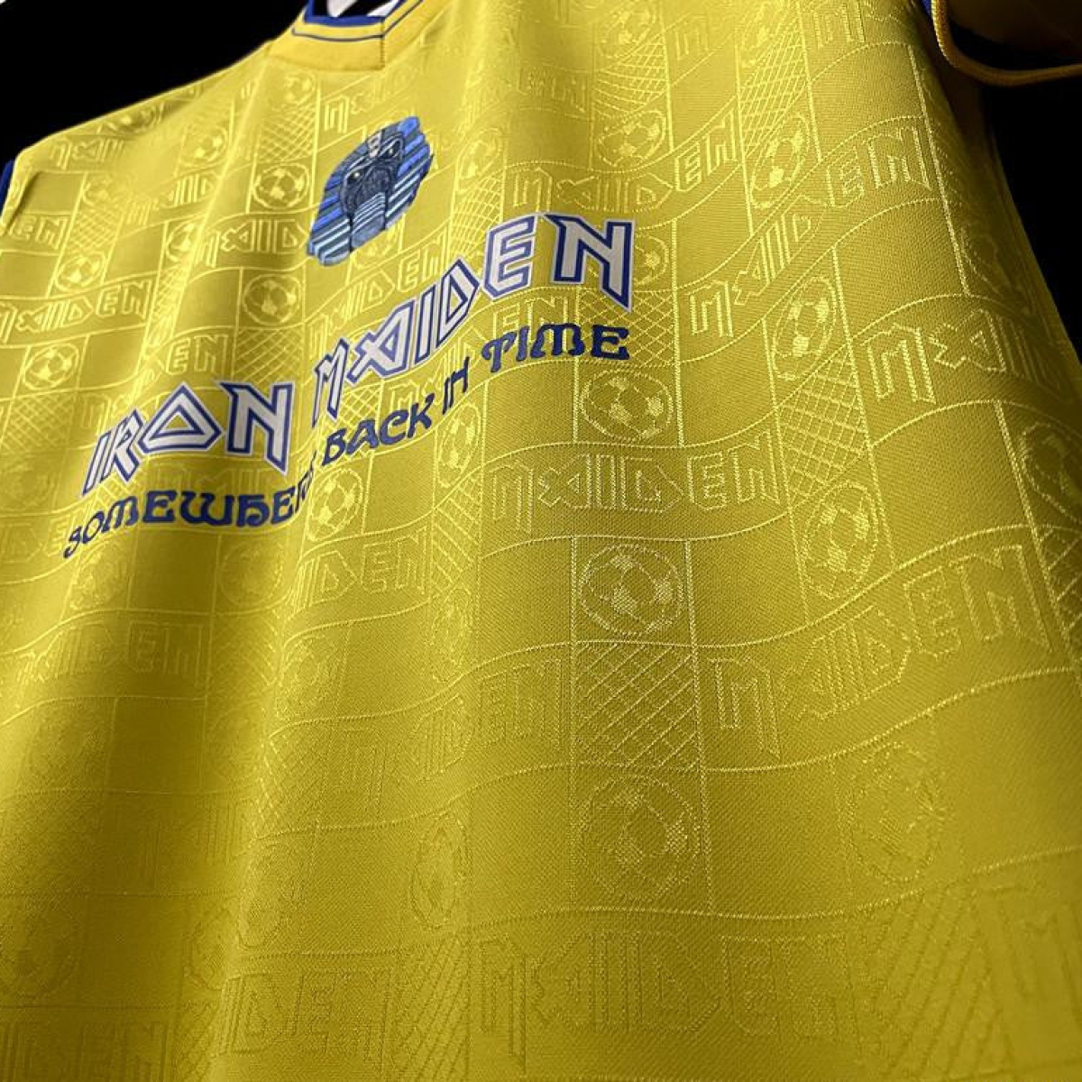 Retro 2008 West Ham Iron Maiden Yellow Jersey