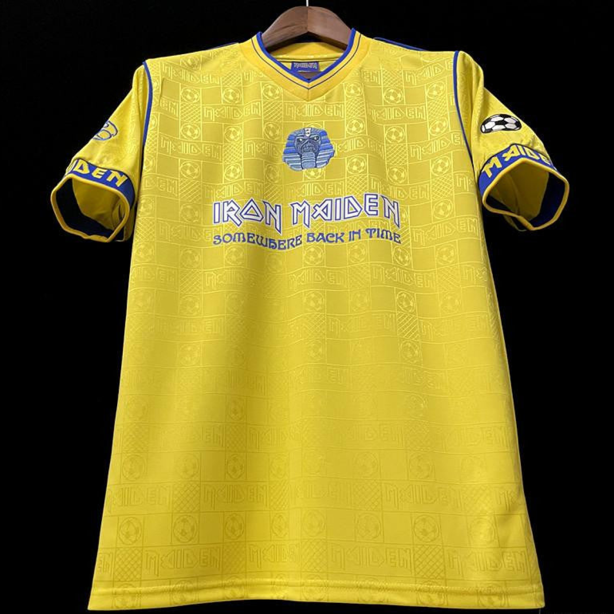 Retro 2008 West Ham Iron Maiden Yellow Jersey