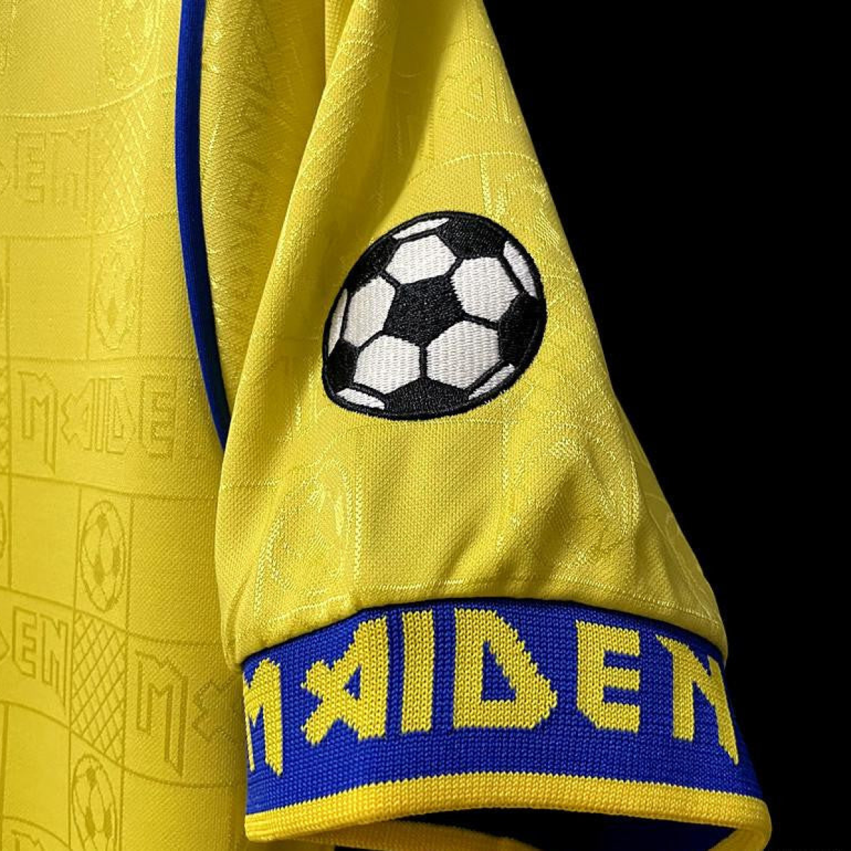 Retro 2008 West Ham Iron Maiden Yellow Jersey