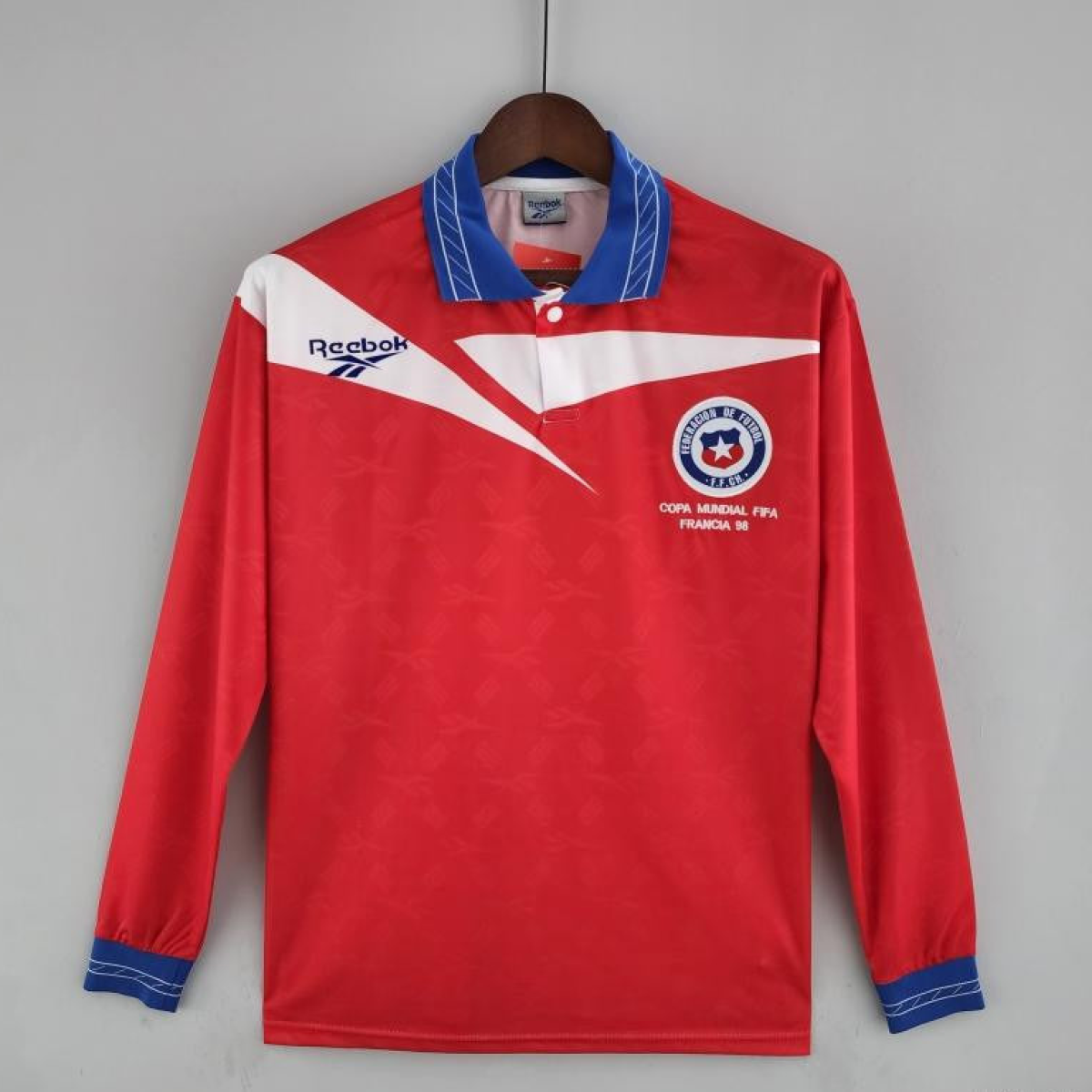 Retro Long Sleeve 1998 Chile Home Soccer Jersey