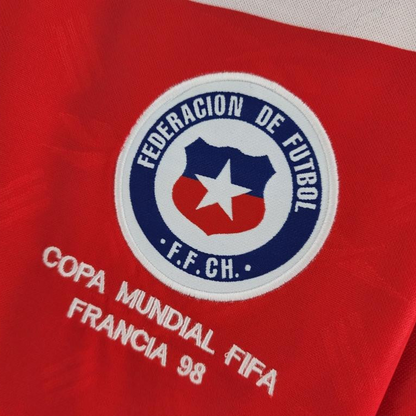 Retro Long Sleeve 1998 Chile Home Soccer Jersey