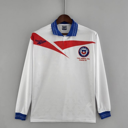 Retro Long Sleeve Chile 1998 Away Soccer Jersey