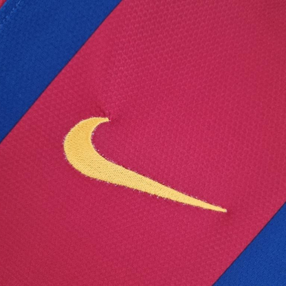 Retro 10/11 Barcelona Long Sleeve Home Soccer Jersey
