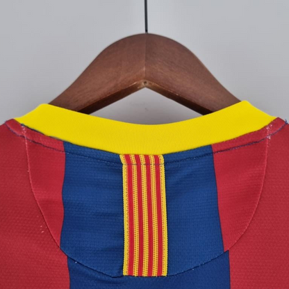 Retro 10/11 Barcelona Long Sleeve Home Soccer Jersey