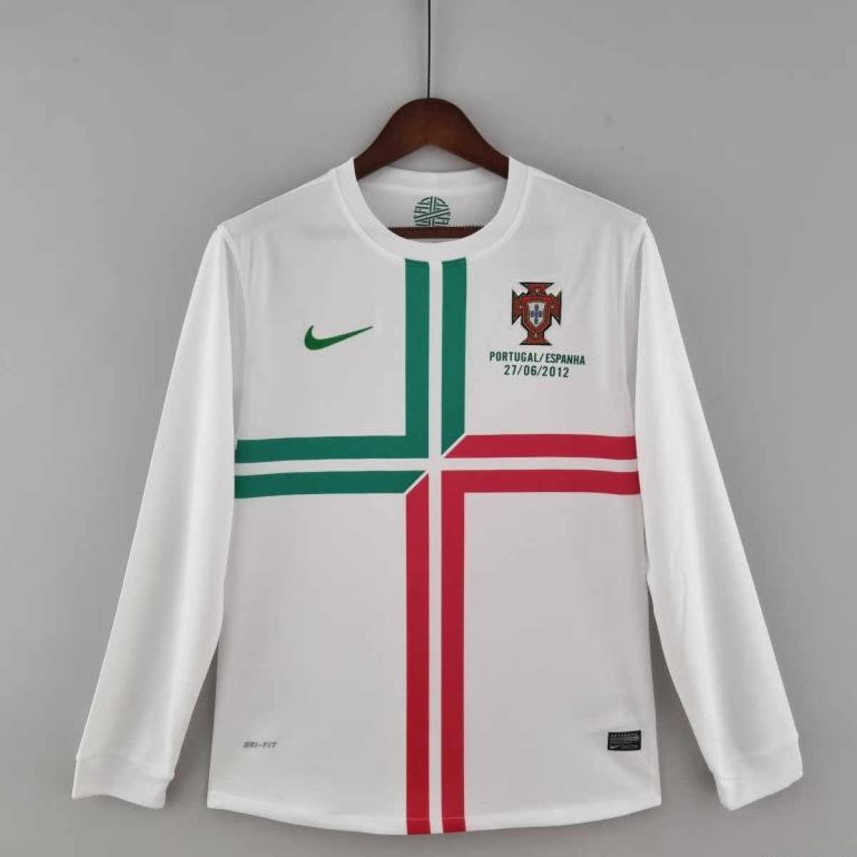 Retro Portugal 2012 Long Sleeve Away Soccer Jersey