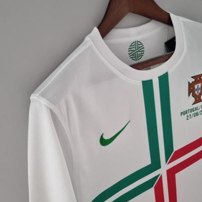 Retro Portugal 2012 Long Sleeve Away Soccer Jersey
