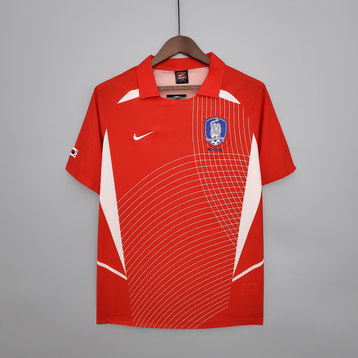 Retro 2002 Korean Red Soccer Jersey