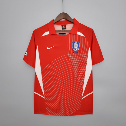 Retro 2002 Korean Red Soccer Jersey