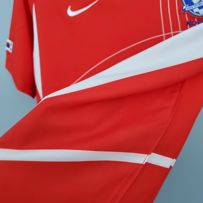 Retro 2002 Korean Red Soccer Jersey