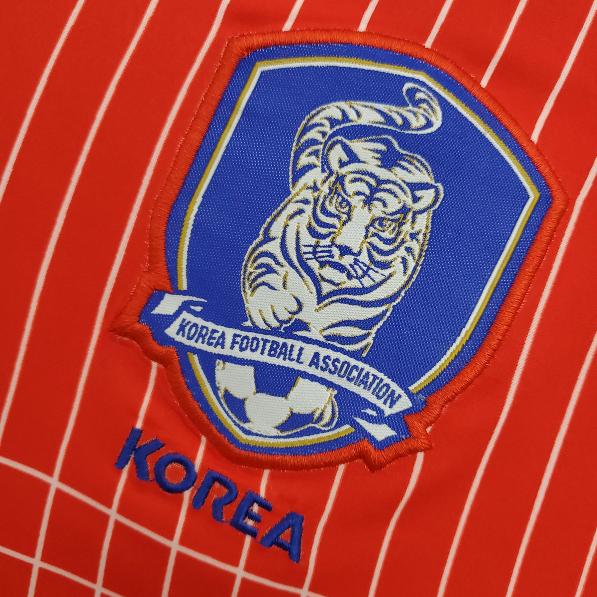 Retro 2002 Korean Red Soccer Jersey
