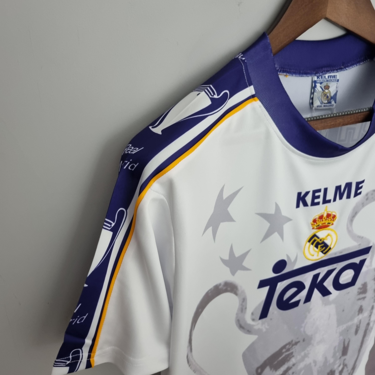 Retro 97-98 Real Madrid Champions League 7 Champions Commemorative Edition Soccer Jersey