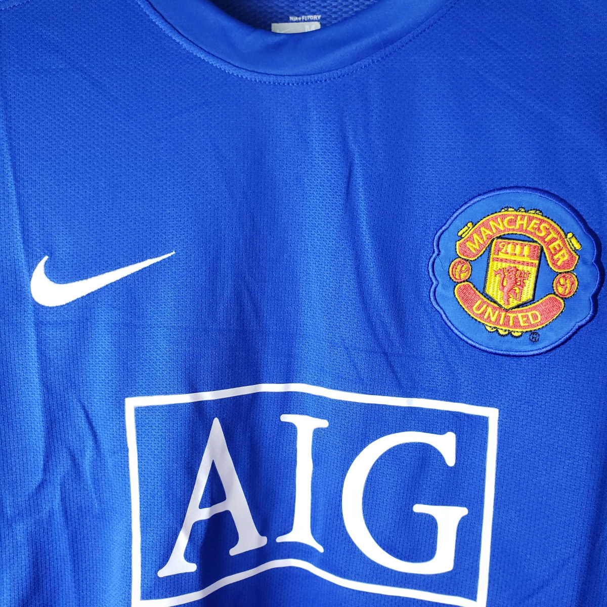 Retro 08/09 Manchester United Third Blue long sleeve Soccer Jersey
