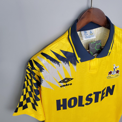 Retro Tottenham 92/94 Away Yellow Soccer Jersey