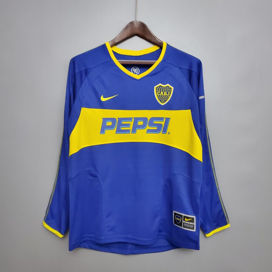Retro Long Sleeve Boca Juniors 03/04 home Soccer Jersey