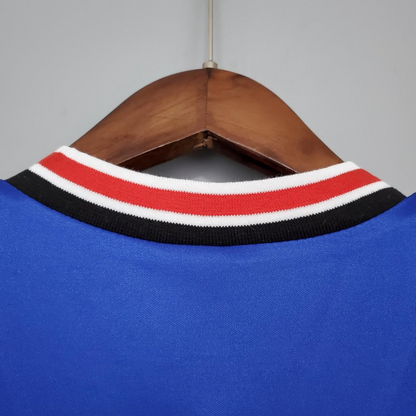 Retro Manchester United 85/86 away blue Soccer Jersey