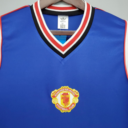 Retro Manchester United 85/86 away blue Soccer Jersey