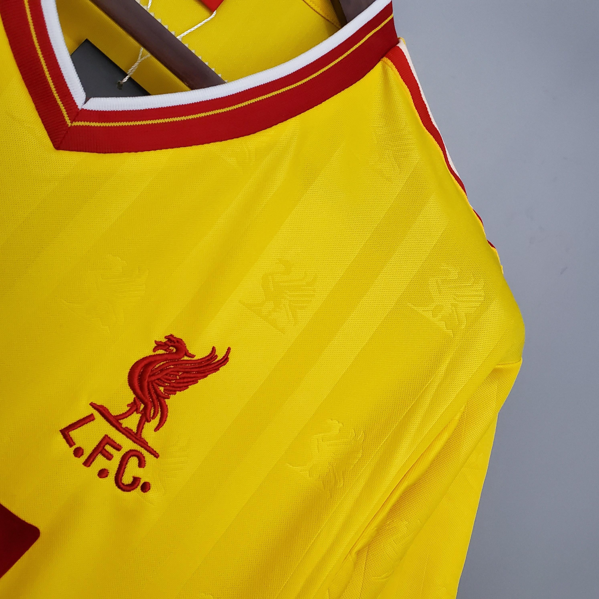 Retro 85/86 Liverpool away yellow Soccer Jersey