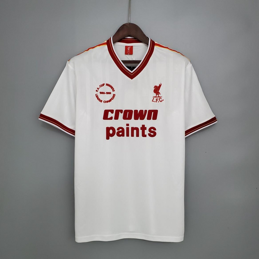 Retro 85/86 Liverpool away white Soccer Jersey