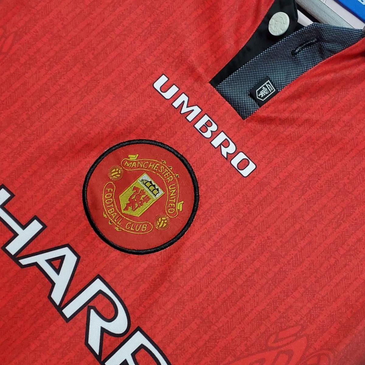 Retro Long Sleeve 1996 Manchester United home Soccer Jersey