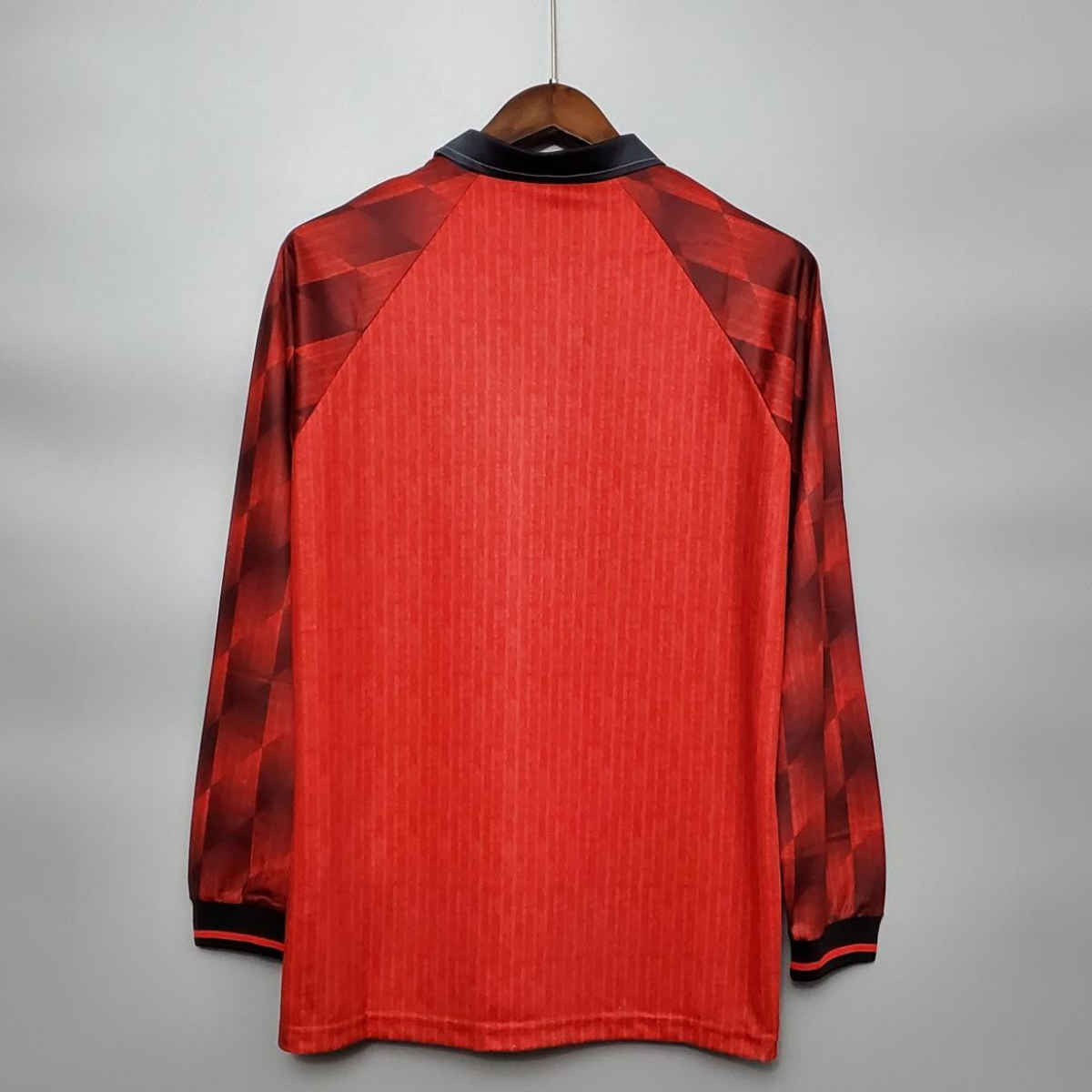 Retro Long Sleeve 1996 Manchester United home Soccer Jersey
