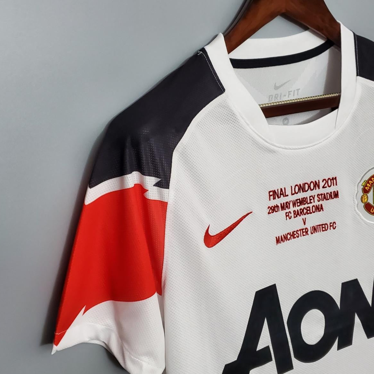 Retro 10/11 Manchester United in the Champions League version away Soccer Jersey