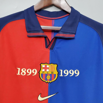 Retro 99/00 Barcelona 100th Anniversary version home Soccer Jersey