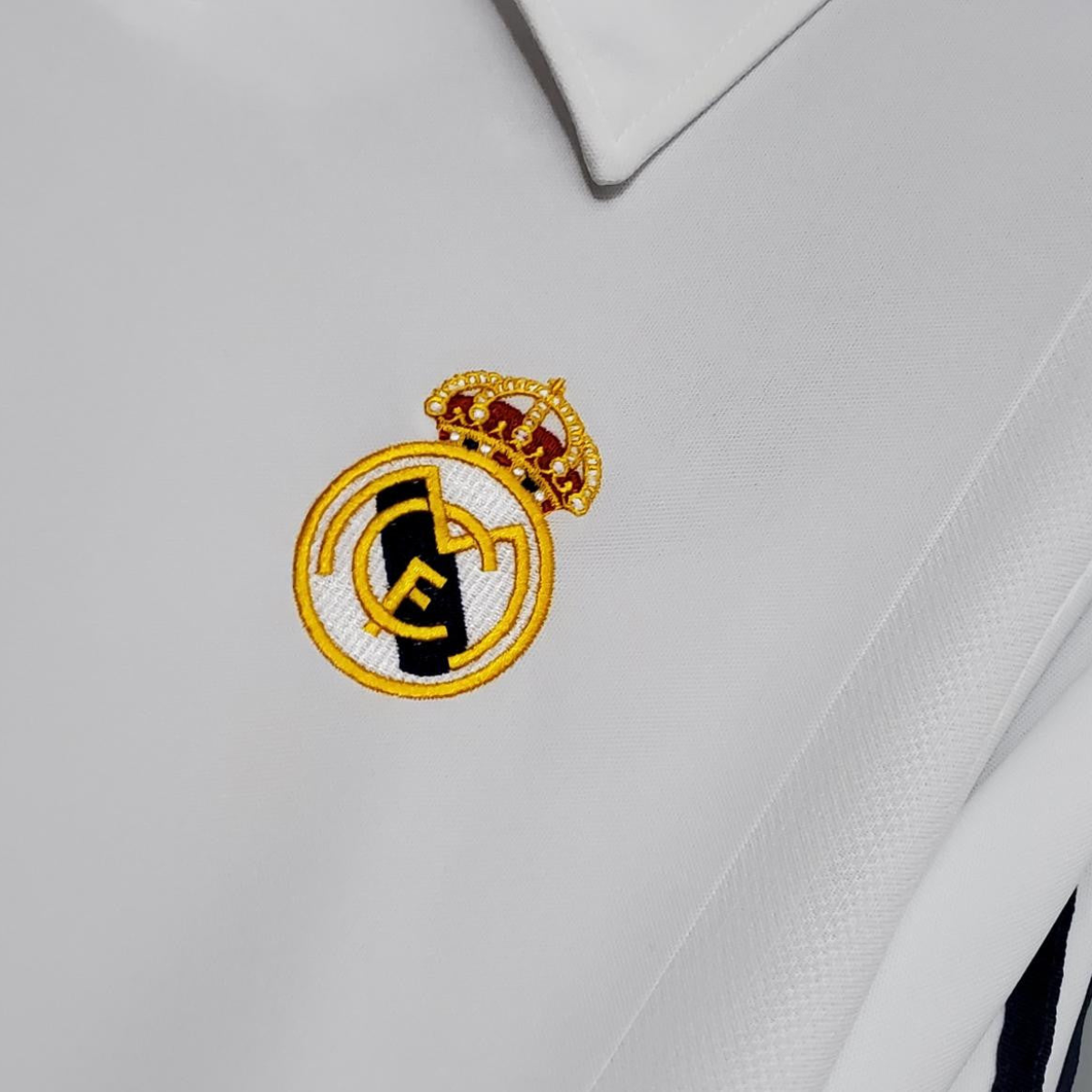 Retro Long Sleeve 01/02 Real Madrid Home Champion league Jersey (No Sponsor)
