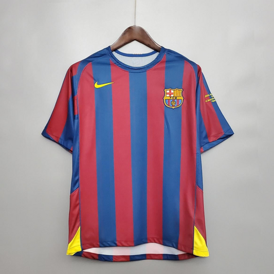 Retro Barcelona 2006 UEFA Champions League Home Soccer Jersey