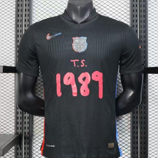 Player Version 25/26 FC Barcelona Black with Pink "T.S. 1989" Jersey