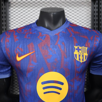 Player Version 25/26 Barcelona Blue with Red Pattern Jersey