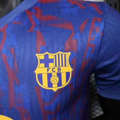 Player Version 25/26 Barcelona Blue with Red Pattern Jersey