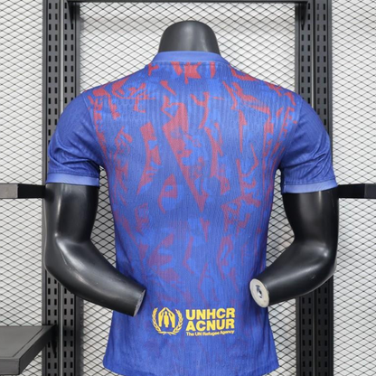 Player Version 25/26 Barcelona Blue with Red Pattern Jersey