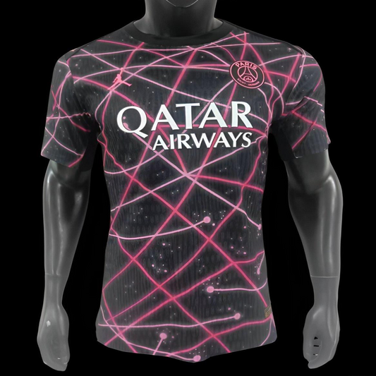 Player Version 25/26 Paris Saint-Germain Black with Pink Laser Lines Jersey