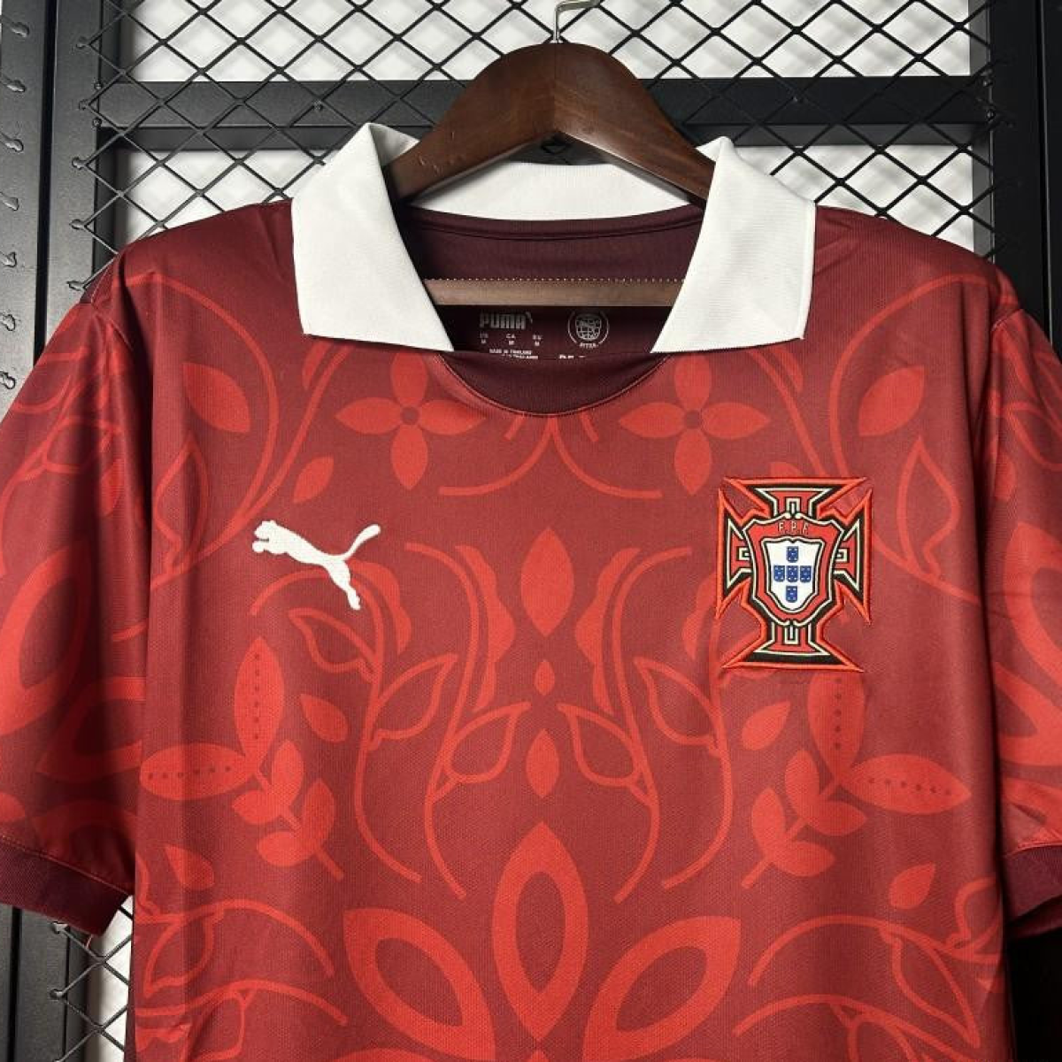 2025 Portugal National Team Burgundy with Floral Pattern Jersey