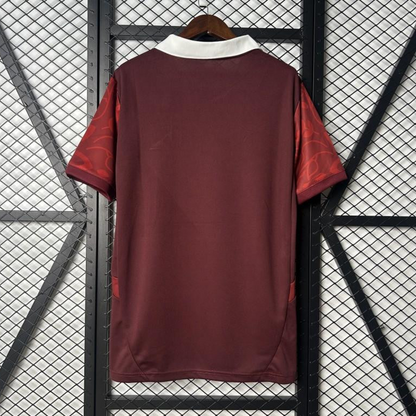2025 Portugal National Team Burgundy with Floral Pattern Jersey
