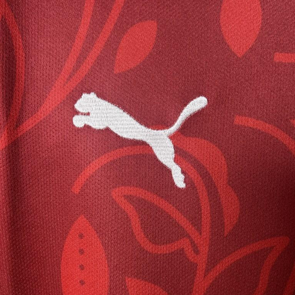 2025 Portugal National Team Burgundy with Floral Pattern Jersey