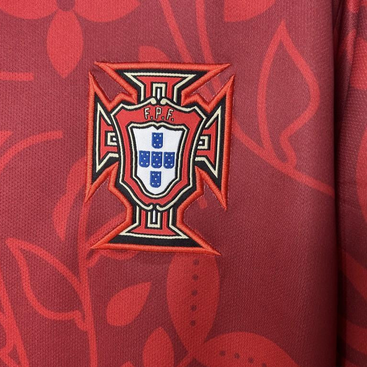 2025 Portugal National Team Burgundy with Floral Pattern Jersey
