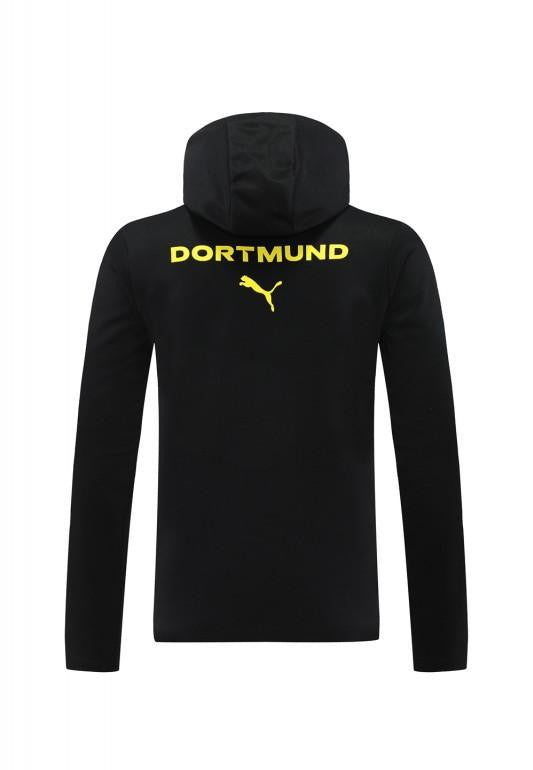 24/25 Borussia Dortmund Black Hoodie Full Zipper Jacket +Long Pants