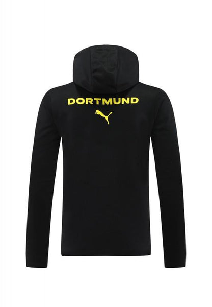 24/25 Borussia Dortmund Black Hoodie Full Zipper Jacket +Long Pants